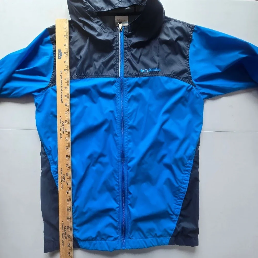 Columbia‎ Windbreaker Jacket Kids XL 18/20 Blue Navy Gorpcore Outdoorsy Raincoat
